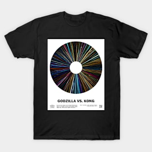 minimal_God.zilla vs Kong Warp Barcode Movie T-Shirt